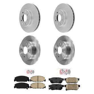 AmeriBRAKES® - AmeriPRO™ Plain Front and Rear Brake Kit with Ceramic Pads