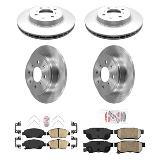 AmeriBRAKES® - AmeriPRO™ Plain Front and Rear Brake Kit with Ceramic Pads