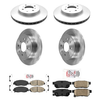 AmeriBRAKES® - AmeriPRO™ Plain Front and Rear Brake Kit with Ceramic Pads