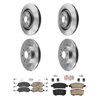 AmeriBRAKES® - AmeriPRO™ Plain Front and Rear Brake Kit with Ceramic Pads