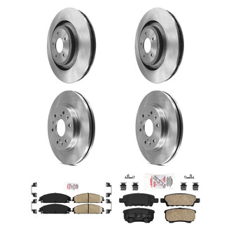 AmeriBRAKES® - AmeriPRO™ Plain Front and Rear Brake Kit with Ceramic Pads