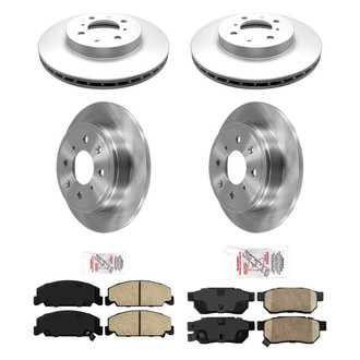 AmeriBRAKES® - AmeriPRO™ Plain Front and Rear Brake Kit with Ceramic Pads
