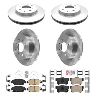 AmeriBRAKES® - AmeriPRO™ Plain Front and Rear Brake Kit with Ceramic Pads