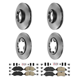 AmeriBRAKES® - AmeriPLATINUM™ Front and Rear Brake Kit with Semi-Metallic Pads