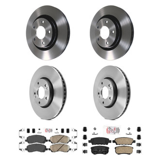 AmeriBRAKES® - AmeriPLATINUM™ Front and Rear Brake Kit with Ceramic Pads
