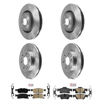 AmeriBRAKES® - AmeriPRO™ Plain Front and Rear Brake Kit with Ceramic Pads