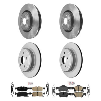 AmeriBRAKES® - AmeriPRO™ Plain Front and Rear Brake Kit with Ceramic Pads