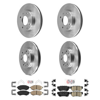 AmeriBRAKES® - AmeriPRO™ Plain Front and Rear Brake Kit with Ceramic Pads