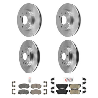 AmeriBRAKES® - AmeriPRO™ Plain Front and Rear Brake Kit with Ceramic Pads
