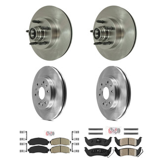AmeriBRAKES® - AmeriPRO™ Plain Front and Rear Brake Kit with Ceramic Pads