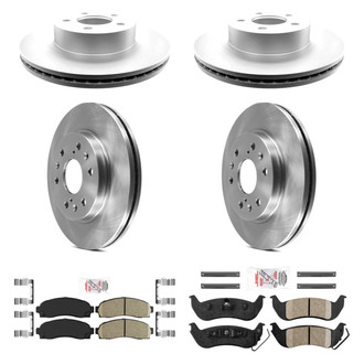 AmeriBRAKES® - AmeriPRO™ Plain Front and Rear Brake Kit with Ceramic Pads