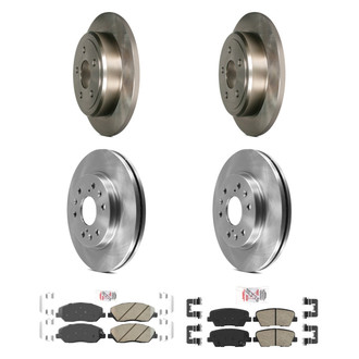 AmeriBRAKES® - AmeriPRO™ Plain Front and Rear Brake Kit with Ceramic Pads