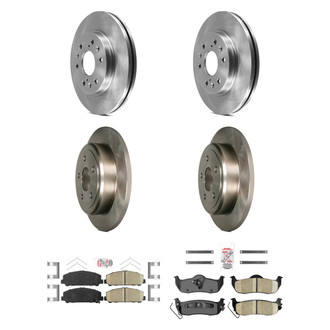 AmeriBRAKES® - AmeriPRO™ Plain Front and Rear Brake Kit with Ceramic Pads