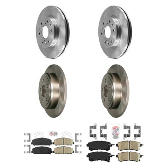 AmeriBRAKES® - AmeriPRO™ Plain Front and Rear Brake Kit with Ceramic Pads