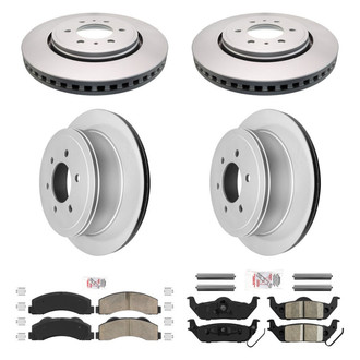 AmeriBRAKES® - AmeriPRO™ Plain Front and Rear Brake Kit with Ceramic Pads