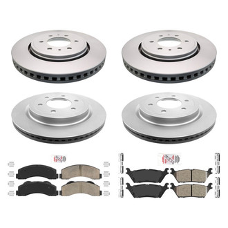 AmeriBRAKES® - AmeriPRO™ Plain Front and Rear Brake Kit with Ceramic Pads