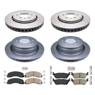 AmeriBRAKES® - AmeriPRO™ Plain Front and Rear Brake Kit with Ceramic Pads