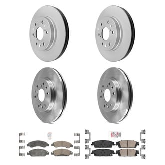 AmeriBRAKES® - AmeriPRO™ Plain Front and Rear Brake Kit with Ceramic Pads