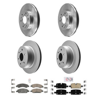 AmeriBRAKES® - AmeriPRO™ Plain Front and Rear Brake Kit with Ceramic Pads