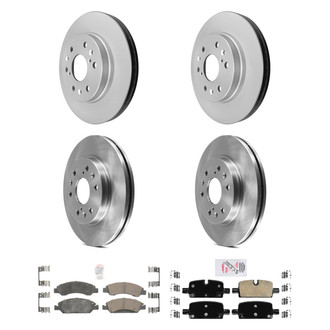 AmeriBRAKES® - AmeriPRO™ Plain Front and Rear Brake Kit with Ceramic Pads