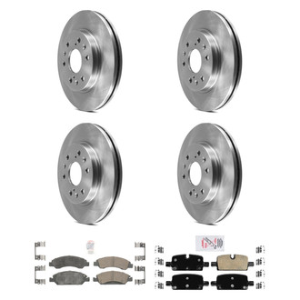 AmeriBRAKES® - AmeriPRO™ Plain Front and Rear Brake Kit with Ceramic Pads