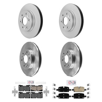 AmeriBRAKES® - AmeriPRO™ Plain Front and Rear Brake Kit with Ceramic Pads