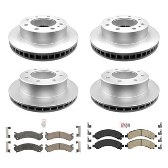 AmeriBRAKES® - AmeriPRO™ Plain Front and Rear Brake Kit with Ceramic Pads