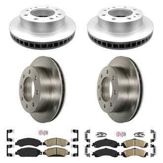 AmeriBRAKES® - AmeriPRO™ Plain Front and Rear Brake Kit with Ceramic Pads
