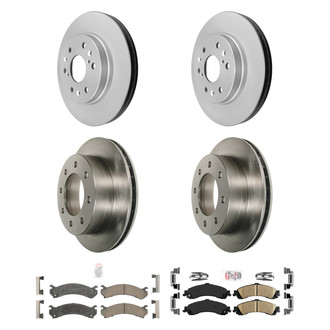 AmeriBRAKES® - AmeriPRO™ Plain Front and Rear Brake Kit with Ceramic Pads