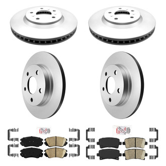 AmeriBRAKES® - AmeriPRO™ Plain Front and Rear Brake Kit with Ceramic Pads