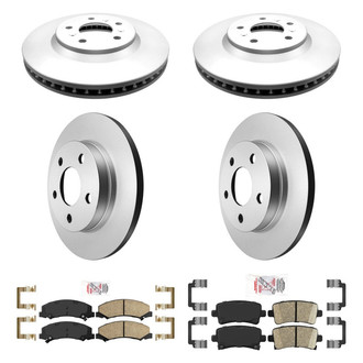 AmeriBRAKES® - AmeriPRO™ Plain Front and Rear Brake Kit with Ceramic Pads
