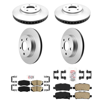 AmeriBRAKES® - AmeriPRO™ Plain Front and Rear Brake Kit with Ceramic Pads