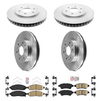 AmeriBRAKES® - AmeriPRO™ Plain Front and Rear Brake Kit with Ceramic Pads