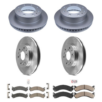 AmeriBRAKES® - AmeriPRO™ Plain Front and Rear Brake Kit with Ceramic Pads