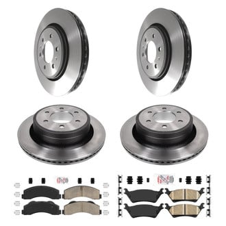 AmeriBRAKES® - AmeriPLATINUM™ Front and Rear Brake Kit with Ceramic Pads