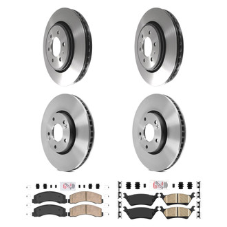 AmeriBRAKES® - AmeriPLATINUM™ Front and Rear Brake Kit with Ceramic Pads