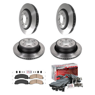 AmeriBRAKES® - AmeriPLATINUM™ Front and Rear Brake Kit with Ceramic Pads
