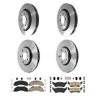 AmeriBRAKES® - AmeriPLATINUM™ Front and Rear Brake Kit with Ceramic Pads