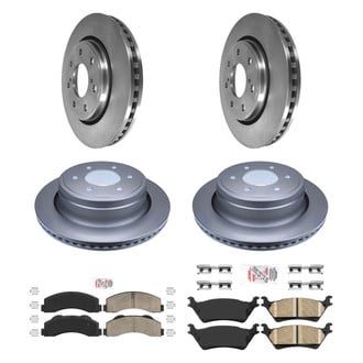 AmeriBRAKES® - AmeriPRO™ Plain Front and Rear Brake Kit with Ceramic Pads