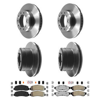 AmeriBRAKES® - AmeriPLATINUM™ Front and Rear Brake Kit with Semi-Metallic Pads