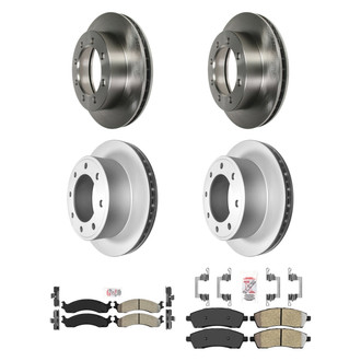 AmeriBRAKES® - AmeriPRO™ Plain Front and Rear Brake Kit with Semi-Metallic Pads