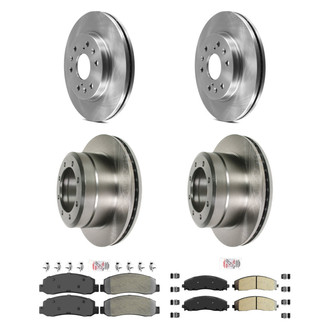 AmeriBRAKES® - AmeriPRO™ Plain Front and Rear Brake Kit with Semi-Metallic Pads