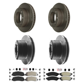 AmeriBRAKES® - AmeriPLATINUM™ Front and Rear Brake Kit with Semi-Metallic Pads