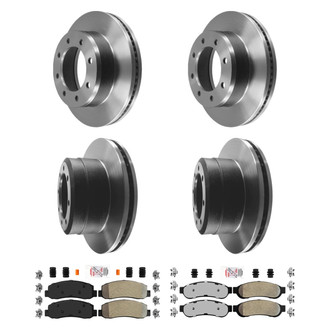 AmeriBRAKES® - AmeriPLATINUM™ Front and Rear Brake Kit with Semi-Metallic Pads