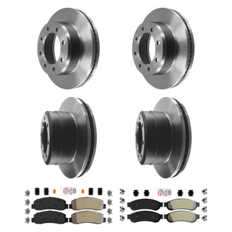 AmeriBRAKES® - AmeriPLATINUM™ Front and Rear Brake Kit with Semi-Metallic Pads