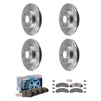 AmeriBRAKES® - AmeriPRO™ Plain Brake Kit with Semi-Metallic Pads