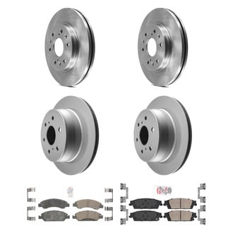 AmeriBRAKES® - AmeriPRO™ Plain Front and Rear Brake Kit with Ceramic Pads