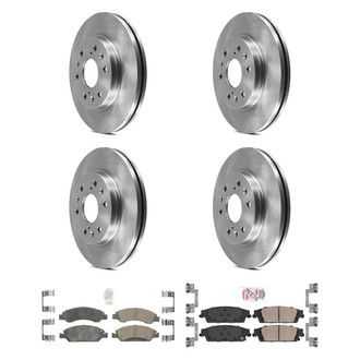 AmeriBRAKES® - AmeriPRO™ Plain Front and Rear Brake Kit with Ceramic Pads