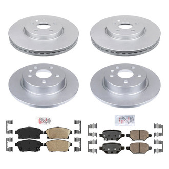 AmeriBRAKES® - AmeriPRO™ Plain Front and Rear Brake Kit with Ceramic Pads