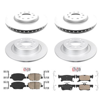 AmeriBRAKES® - AmeriPRO™ Plain Front and Rear Brake Kit with Ceramic Pads